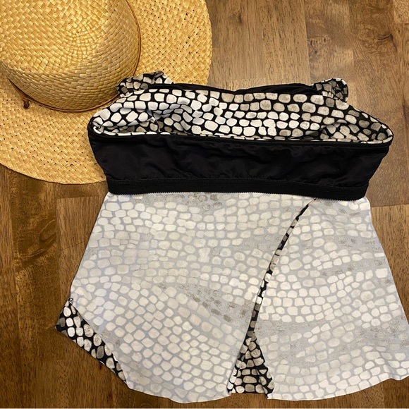 Magicsuit Tankini Halter 2 piece Swimsuit Size 8 in Grey/White/Black - Picture 7 of 13